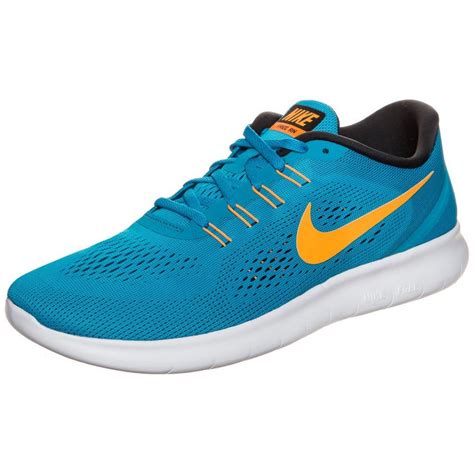 nike herren free rn laufschuhe blau bleu clair orange blanc|Blue Nike Free RN Running Shoes.